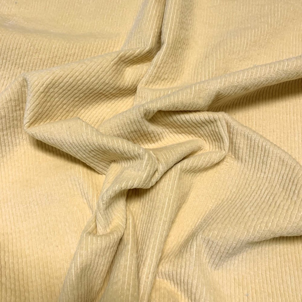 Katoen Corduroy Stretch AB07 - Zacht geel