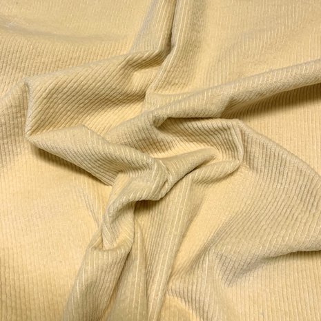 Katoen Corduroy Stretch AB07 - Zacht geel