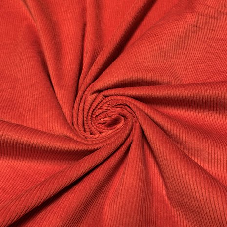Coton Velours Côtelé Stretch AB09 - Rouge Vif