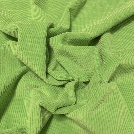 Katoen Corduroy Stretch AB11 - Lime Groen