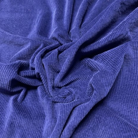 Velours côtelé de coton extensible AB12 - Bleu cobalt Velours côtelé de coton extensible AB12 - Bleu cobalt