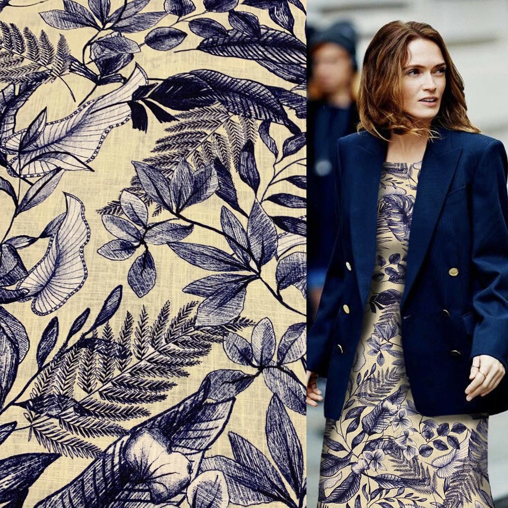 Linen Viscose Inkjet 3941 Linen Viscose Inkjet 3941