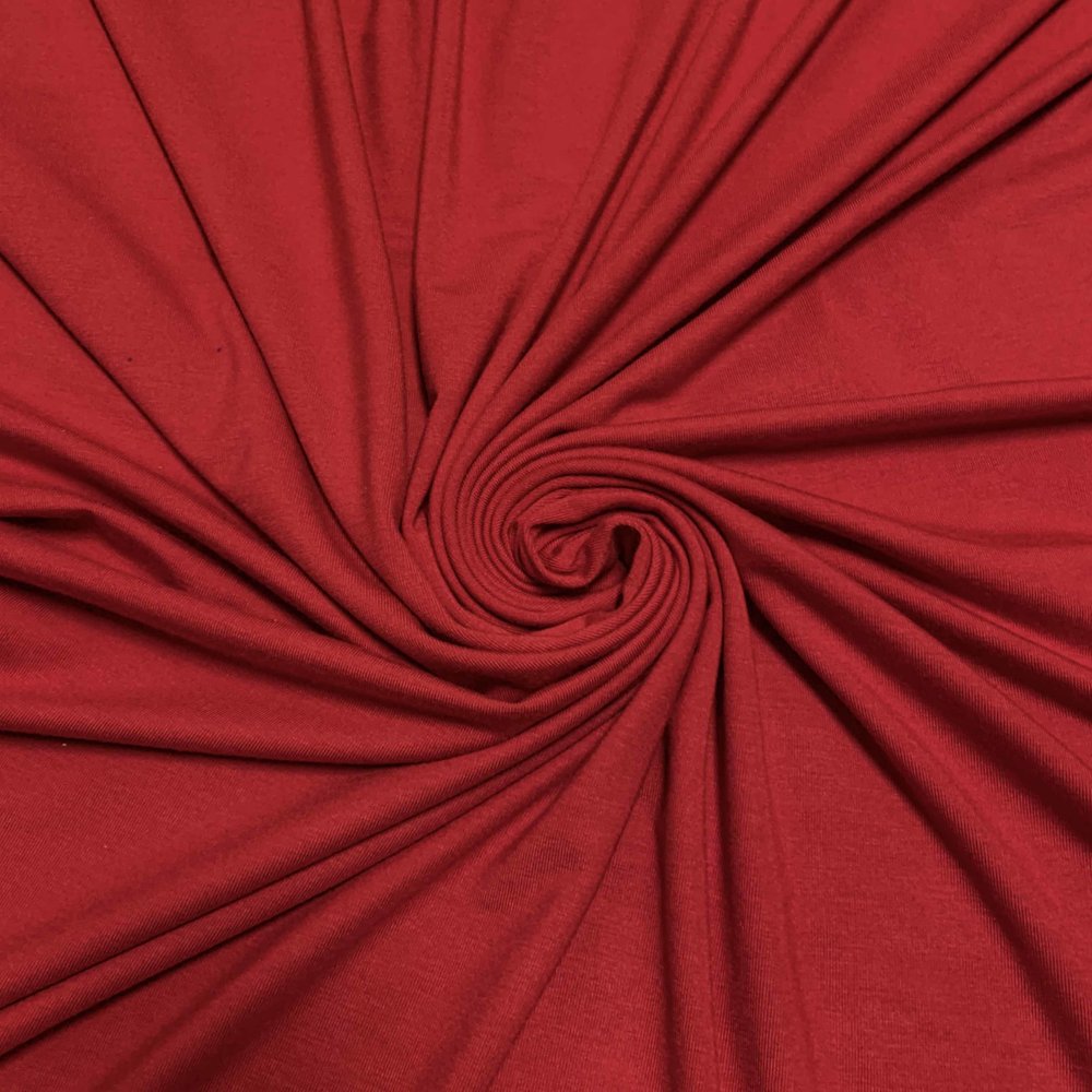 Jersey Bambou Lourd Uni BH02 - rouge