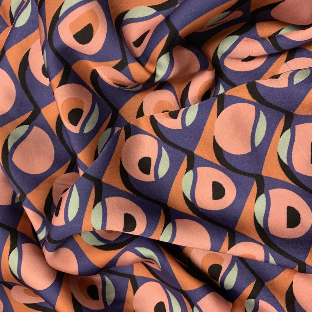 Viscose Satin Jet d'Encre 4007 Viscose Satin Jet d'Encre 4007