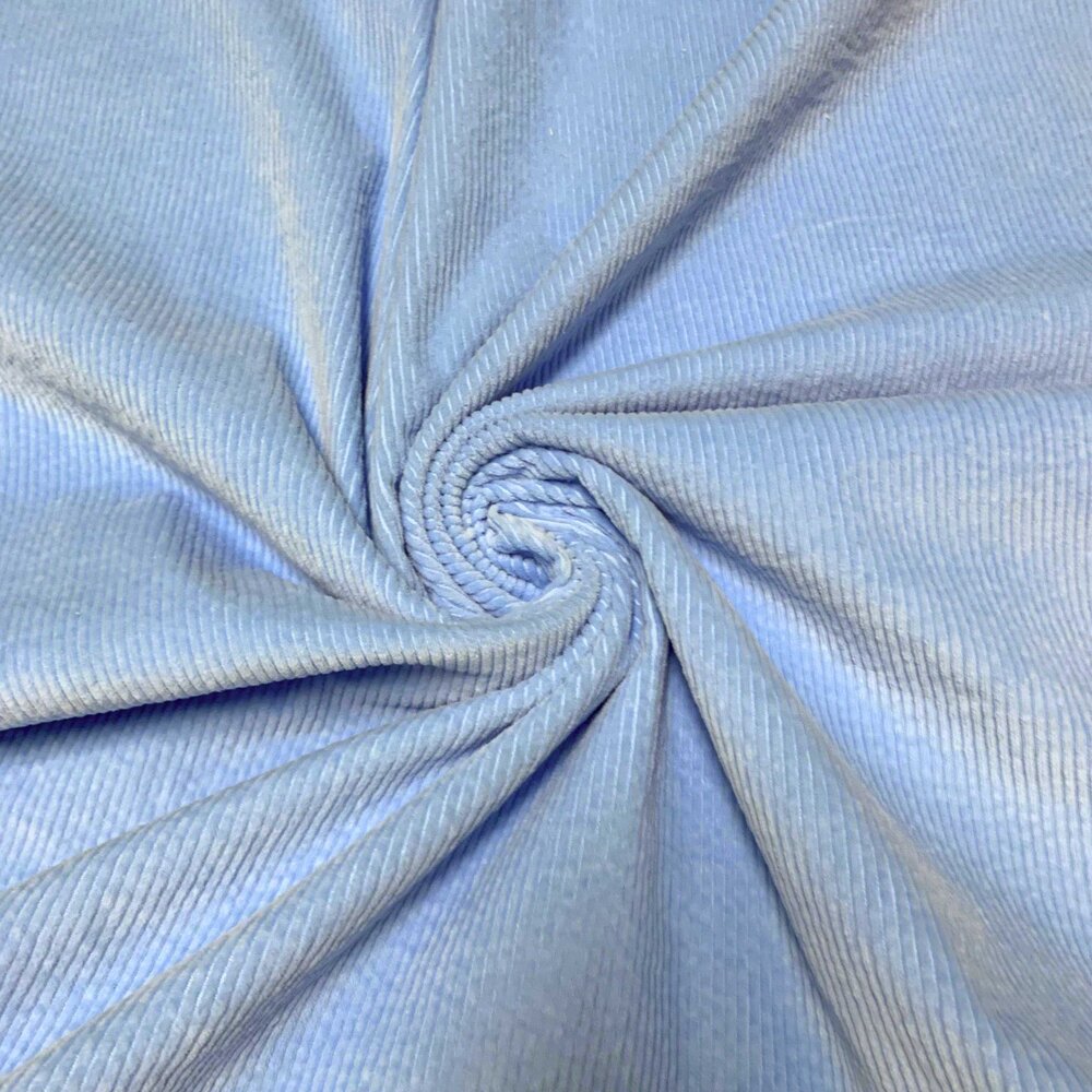 Coton Velours Côtelé Stretch AB17 - Bleu Clair Coton Velours Côtelé Stretch AB17 - Bleu Clair