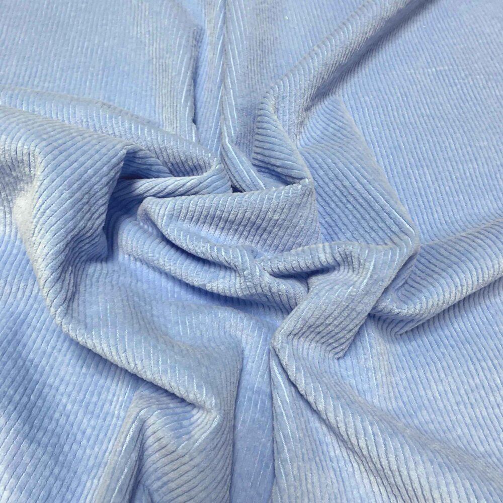 Coton Velours Côtelé Stretch AB17 - Bleu Clair Coton Velours Côtelé Stretch AB17 - Bleu Clair