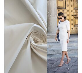 Cotton Satin Stretch 4160 - off-white Cotton Satin Stretch 4160 - off-white