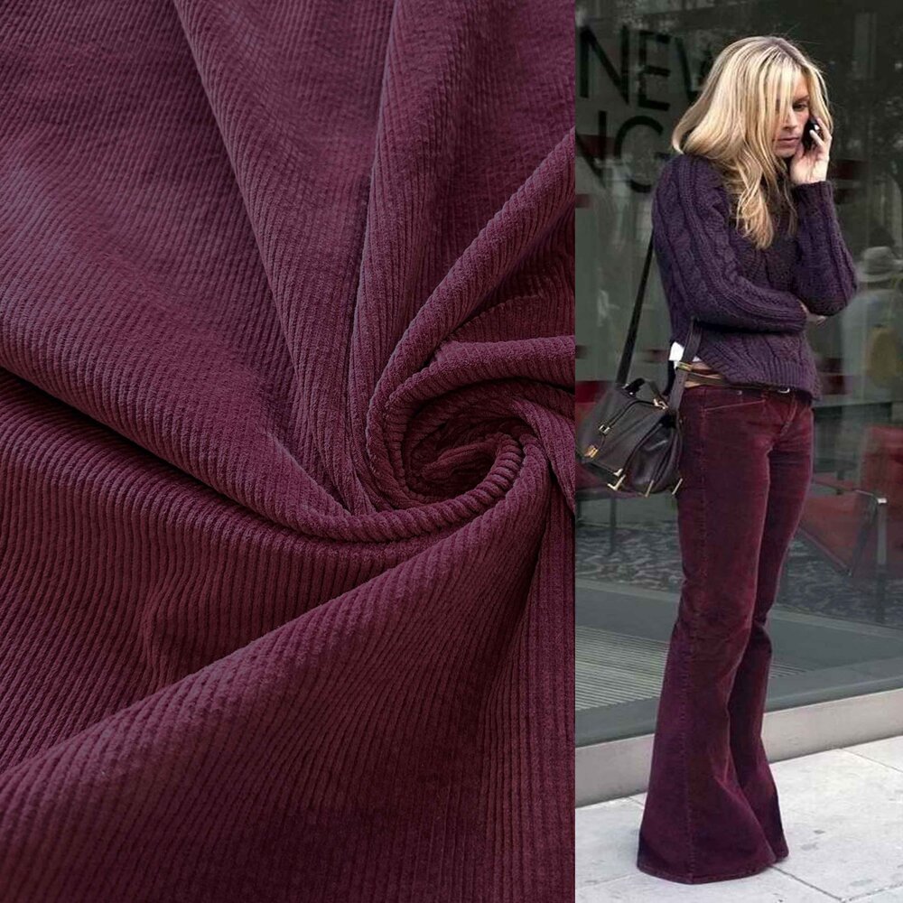 Katoen Corduroy Stretch AB20 - Bordeaux
