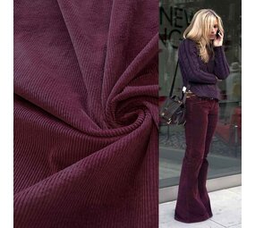Katoen Corduroy Stretch AB20 - Bordeaux