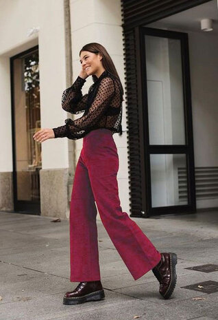 Cotton Corduroy Stretch AB19 - wine red