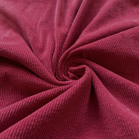 Velours côtelé coton stretch AB19 - bordeaux