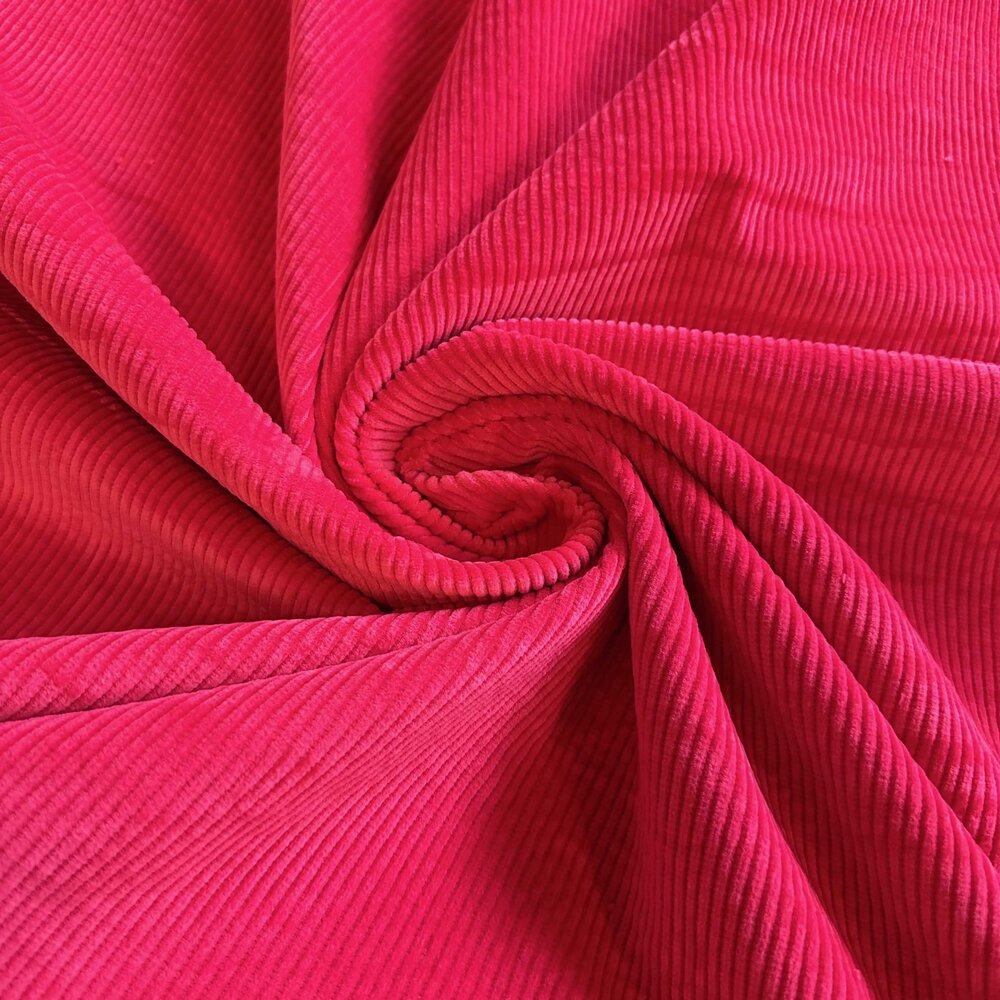 Velours côtelé coton stretch AB22 - rose foncé