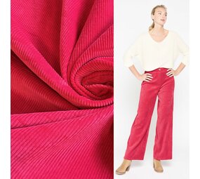 Velours côtelé en coton stretch AB22 - rose foncé !!NOUVEAU!! Velours côtelé en coton stretch AB22 - rose foncé !!NOUVEAU!!