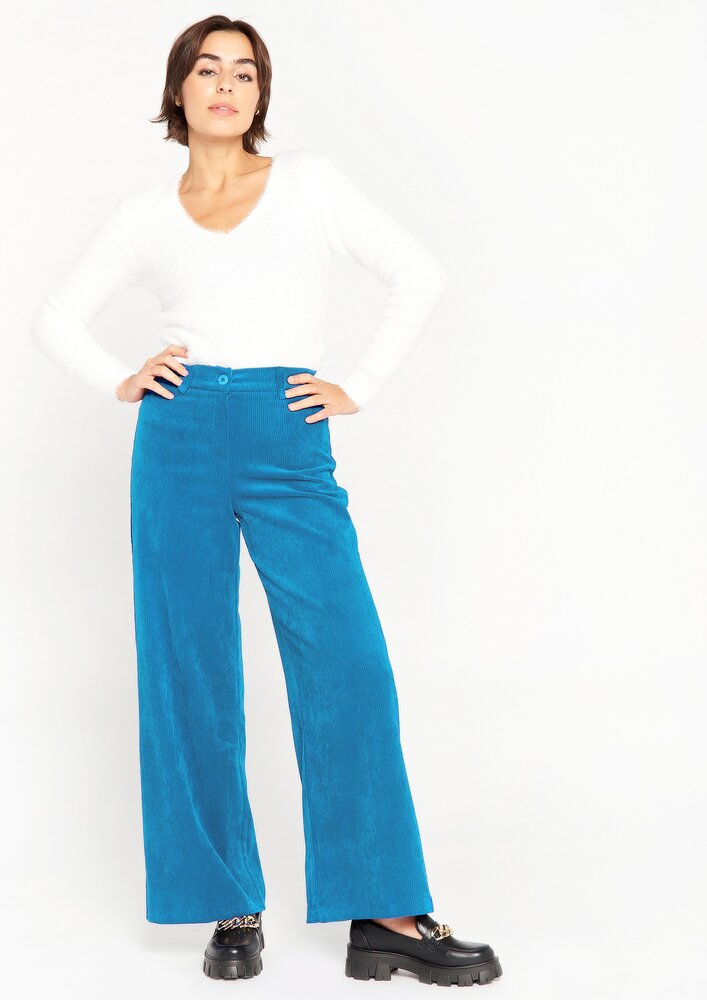 Katoen Corduroy Stretch AB23 - turquoise