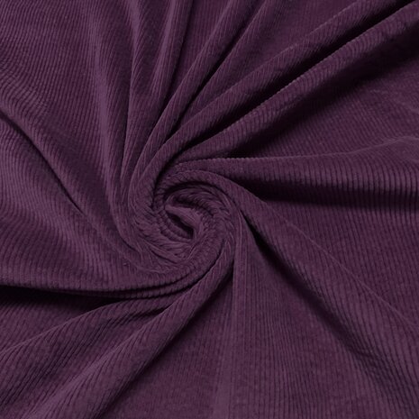 Velours côtelé coton stretch AB24 - violet foncé