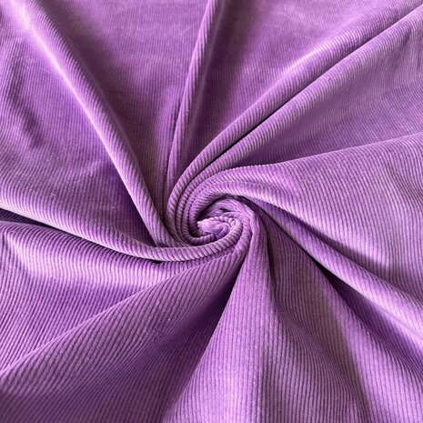 Velours côtelé coton stretch AB28 - lilas doux