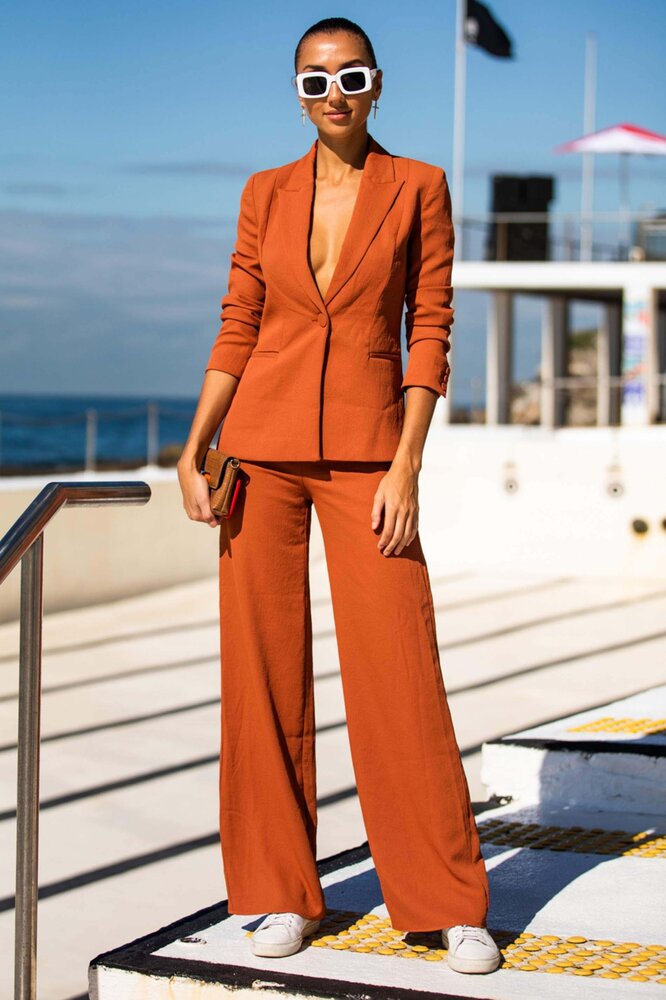 Gabardine Terlenka Stretch (heavy) WT93 - Brique Gabardine Terlenka Stretch (heavy) WT93 - Brique