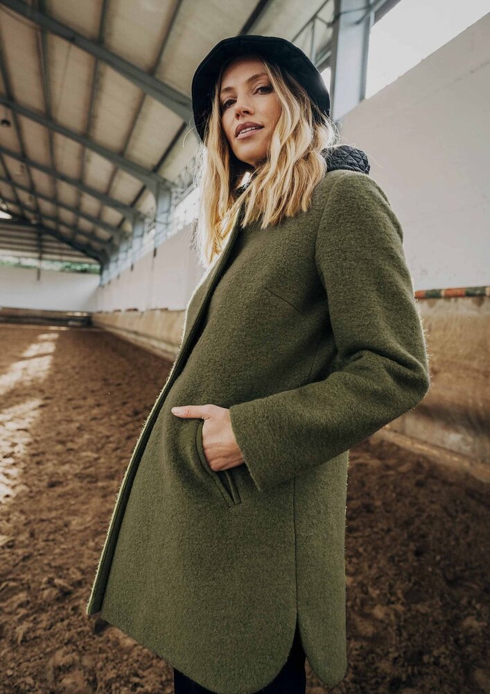 Gekookte Wol Uni CW33 - mosgroen