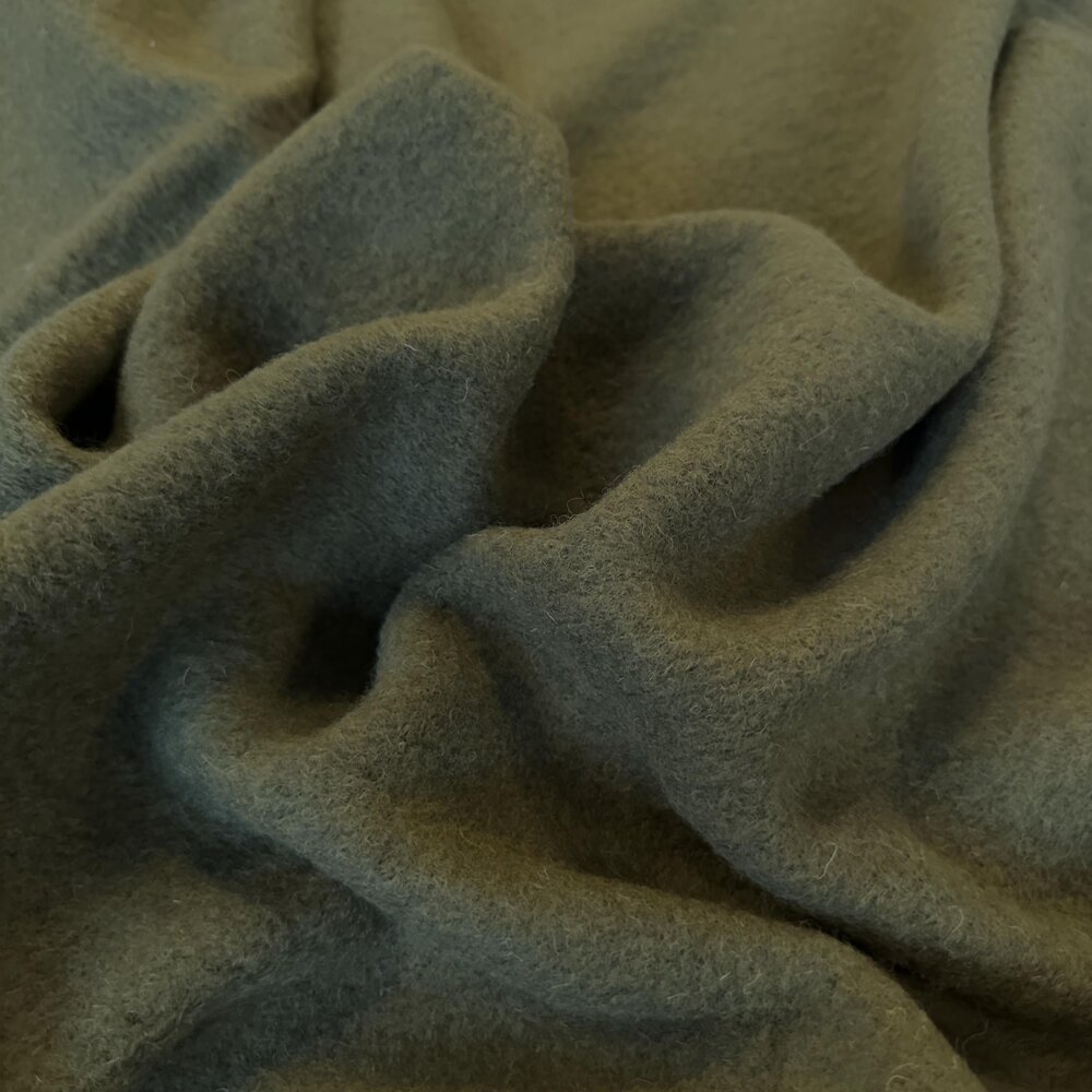 Gekookte Wol Uni CW33 - mosgroen