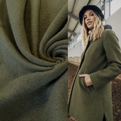 Boiled Wool Uni CW33 - moss green Boiled Wool Uni CW33 - moss green