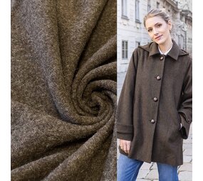 Gekookte Wol Uni CW34 - bruin / taupe Gekookte Wol Uni CW34 - bruin / taupe