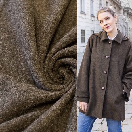 Boiled Wool Uni CW34 - brown / taupe Boiled Wool Uni CW34 - brown / taupe