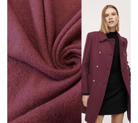 Boiled Wool Uni CW35 - bordeaux Boiled Wool Uni CW35 - bordeaux