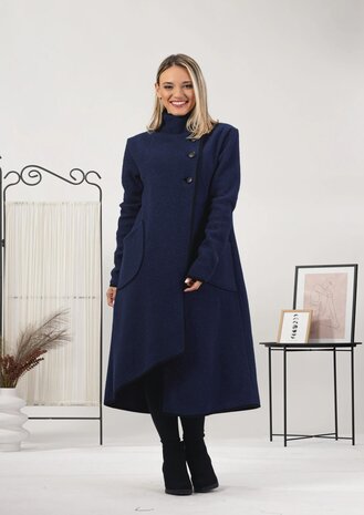 Laine bouillie Uni CW36 - bleu foncé