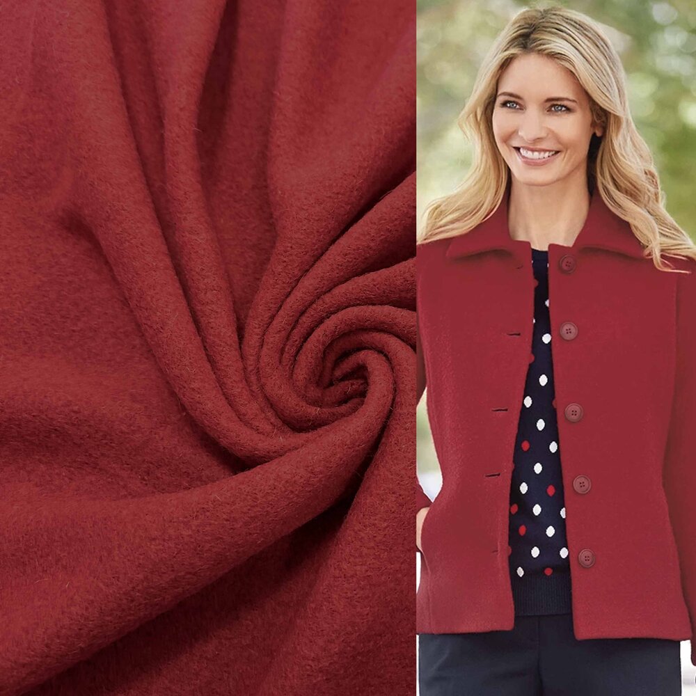 Boiled Wool Uni CW38 - red Boiled Wool Uni CW38 - red