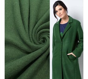 Gekookte Wol Uni CW39 - groen Gekookte Wol Uni CW39 - groen