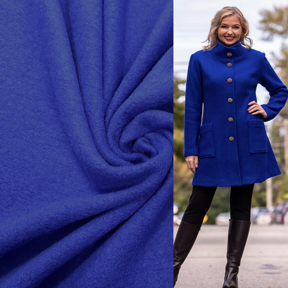 Laine bouillie Uni CW44 - bleu cobalt