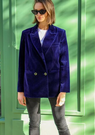 Velours de coton WV09 - bleu cobalt foncé Velours de coton WV09 - bleu cobalt foncé