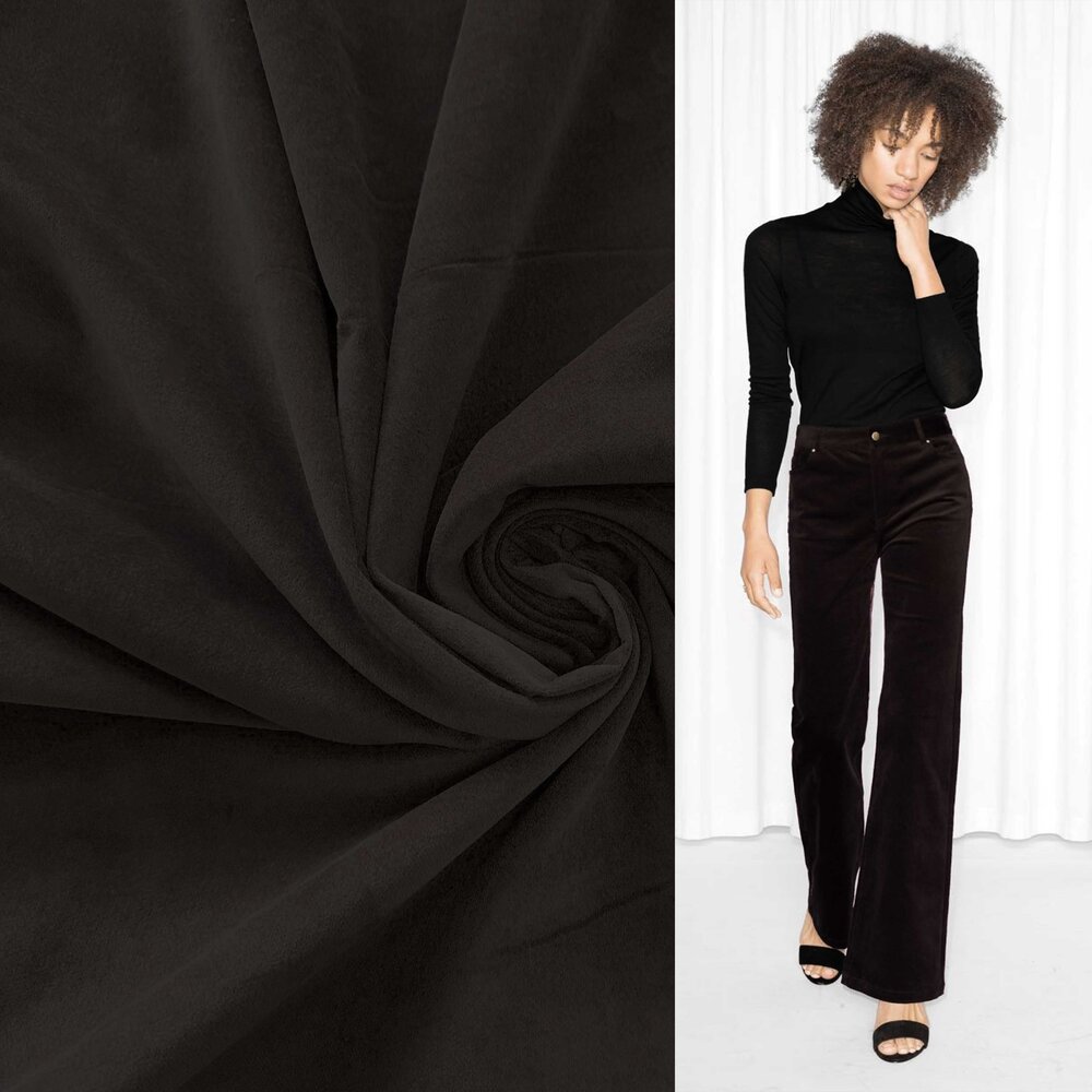Cotton Velvet WV10 - dark brown Cotton Velvet WV10 - dark brown