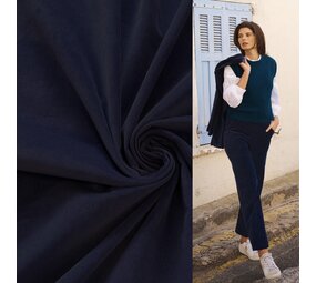 Katoen Velvet WV11 - donker blauw Katoen Velvet WV11 - donker blauw
