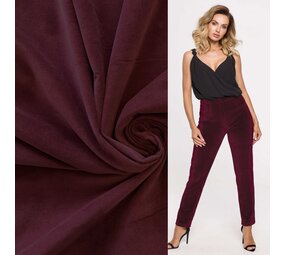 Velours de coton WV03 - bordeaux