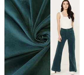 Cotton Velvet WV04 - petrol Cotton Velvet WV04 - petrol