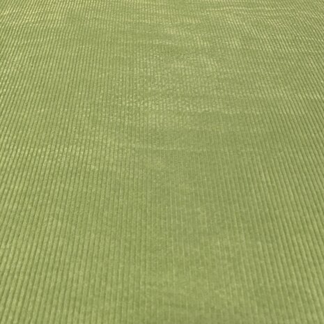 Katoen Corduroy Stretch AB33 - appelgroen