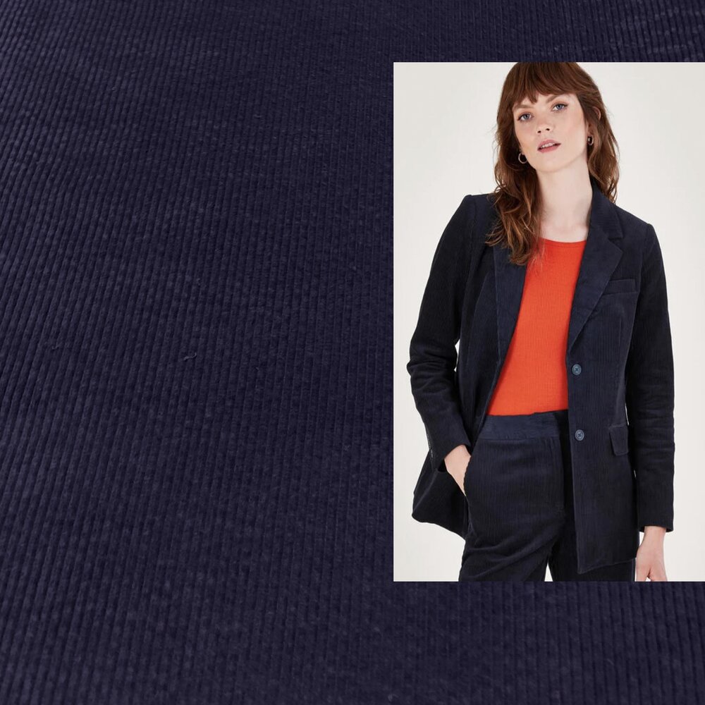 Cotton Corduroy Stretch AB25 - midnight blue Cotton Corduroy Stretch AB25 - midnight blue