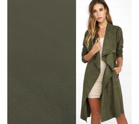 Suedine Stretch SU27 - olive green Suedine Stretch SU27 - olive green