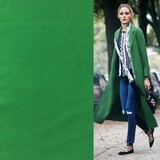 Wool Coat Fabric KW01 - green