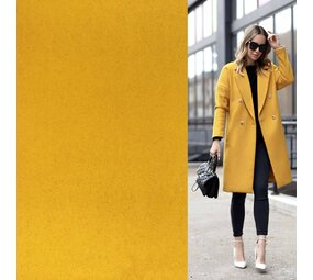 Tissu pour manteau en laine KW03 - jaune