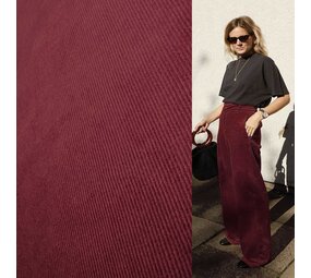 Fijne Katoen Corduroy 4363 - bordeaux Fijne Katoen Corduroy 4363 - bordeaux