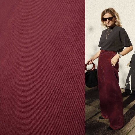 Fine Cotton Corduroy 4363 - bordeaux Fine Cotton Corduroy 4363 - bordeaux