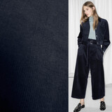 Fijne Katoen Corduroy  4372 - donker blauw