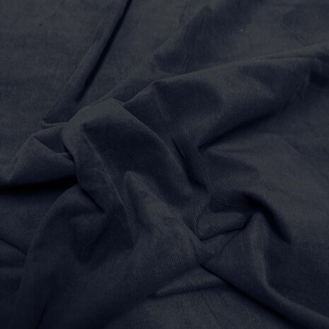 Fijne Katoen Corduroy  4372 - donker blauw