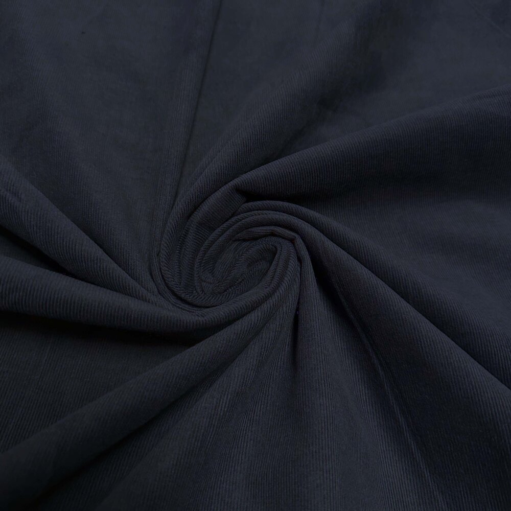 Fijne Katoen Corduroy  4372 - donker blauw