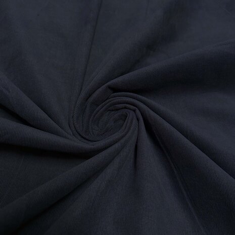 Fijne Katoen Corduroy  4372 - donker blauw