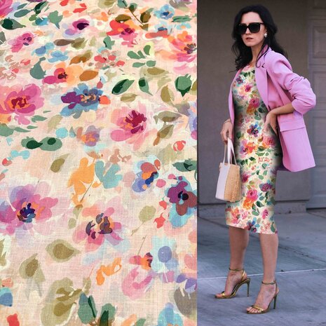 Leinen-Baumwoll-Inkjet 4391