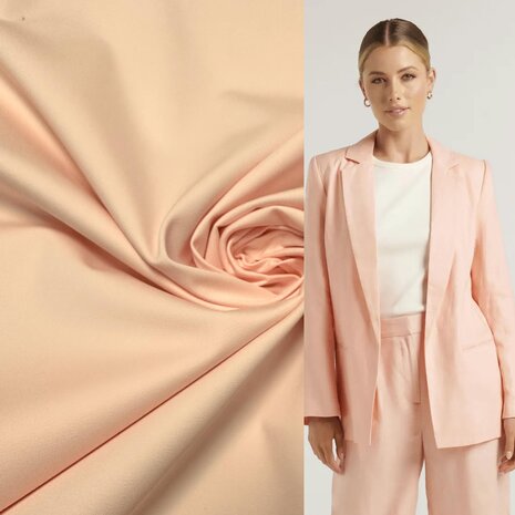 Katoen Stretch 4461 - zalm