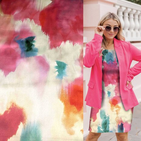 Jet d'encre extensible en soie 4467